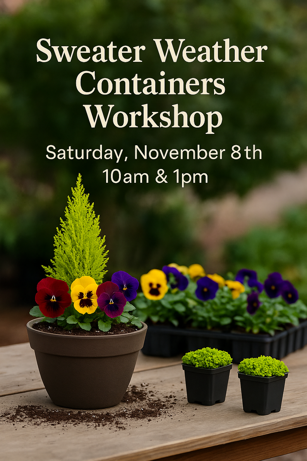 Sweater Weather Containers Workshop - Nov 8th