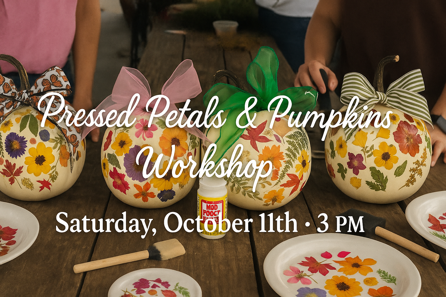 🌸🎃Pressed Petals & Pumpkins Workshop-Oct 11th 🎃🌸